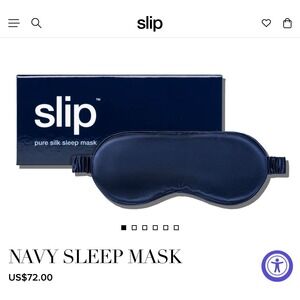 Slip Pure Silk Sleep Mask Navy Blue 100% Mulberry Silk Eye Mask New in Box